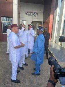 Nigerians React As Amaechi, Tinubu Meet At Lagos Airport