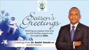 DG NIMASA, JAMOH SALUTES CHRISTIANS, WISHES LOVE, PEACE AND JOY AT CHRISTMAS