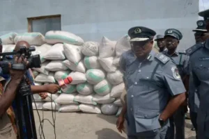 Food crisis: Seme Customs intercepts trailer load of beans…Intercepts rice, narcotics, others