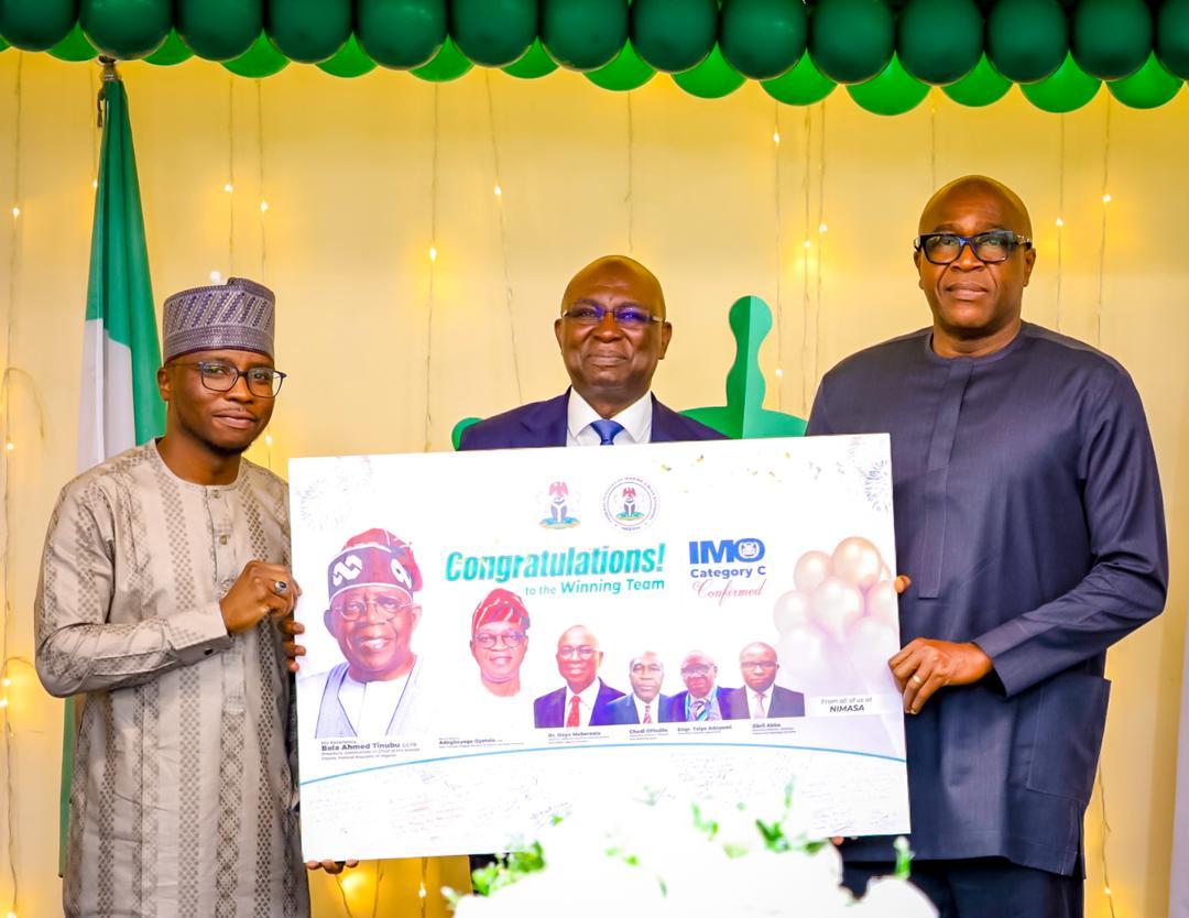 IMO CATEGORY C VICTORY: NIMASA STAFF HOST EXECUTIVE MANAGEMENT TO SURPRISE RECEPTION. 